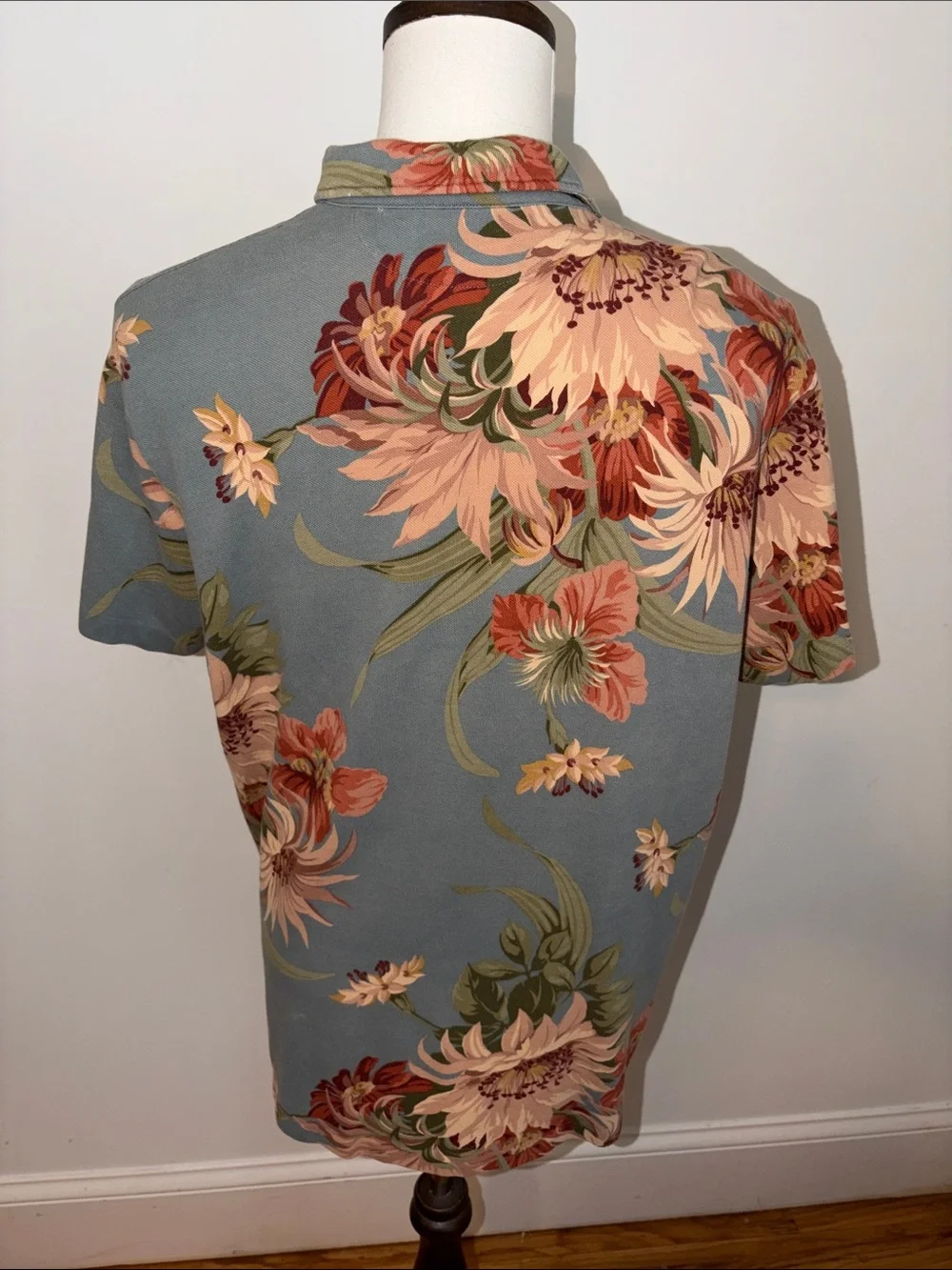 Polo by Ralph Lauren Gray Floral Short-Sleeve Polo